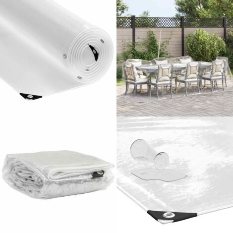 vidaXL Transparente Plane mit Ösen 2x4 m PVC