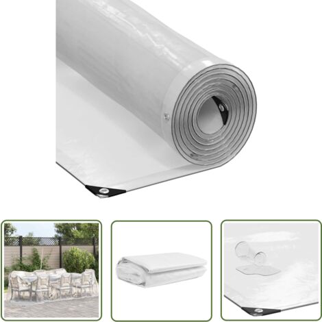vidaXL Transparente Plane mit Ösen 2x6 m Polyethylen