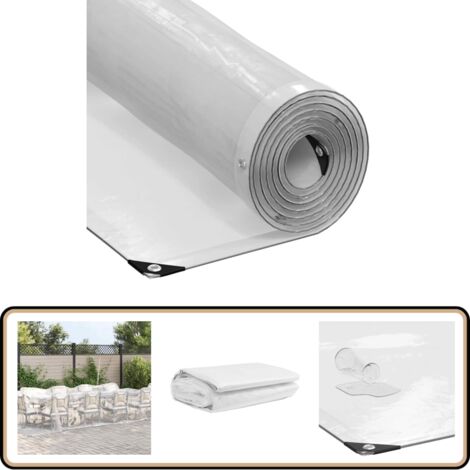 vidaXL Transparente Plane mit Ösen 3x10 m Polyethylen