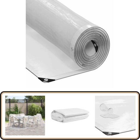 vidaXL Transparente Plane mit Ösen 3x3 m Polyethylen