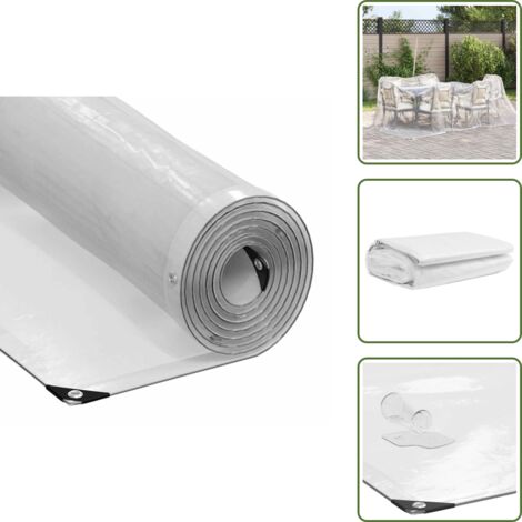 vidaXL Transparente Plane mit Ösen 3x3 m Polyethylen