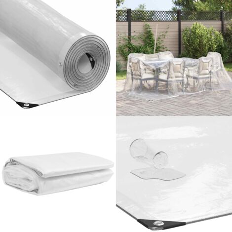 vidaXL Transparente Plane mit Ösen 3x3 m Polyethylen