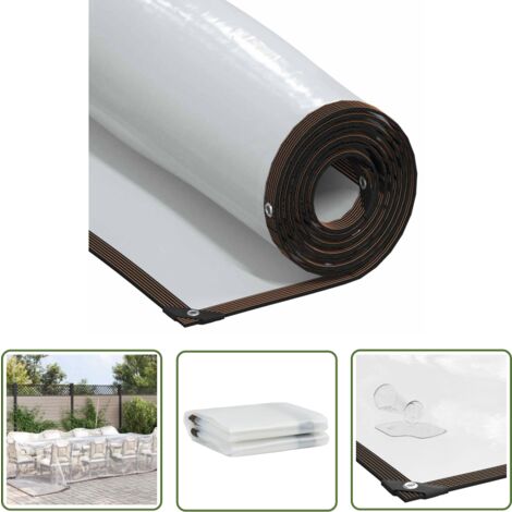 vidaXL Transparente Plane mit Ösen 4x12 m Polyethylen