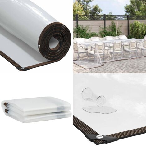 vidaXL Transparente Plane mit Ösen 4x12 m Polyethylen