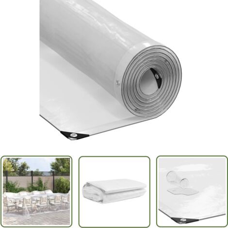 vidaXL Transparente Plane mit Ösen 4x6 m Polyethylen