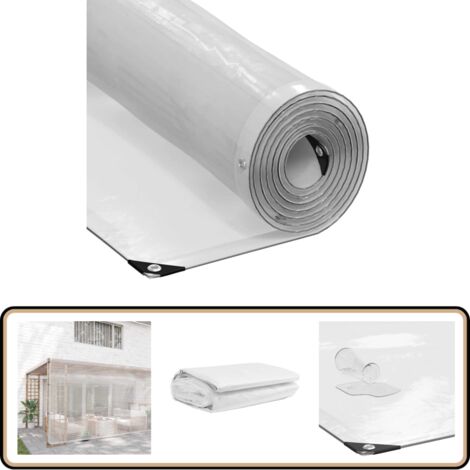 vidaXL Transparente Plane mit Ösen 5x10 m Polyethylen