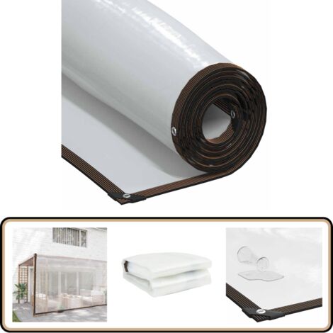 vidaXL Transparente Plane mit Ösen 5x12 m Polyethylen
