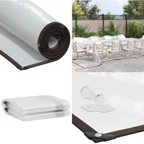 vidaXL Transparente Plane mit Ösen 5x6 m Polyethylen