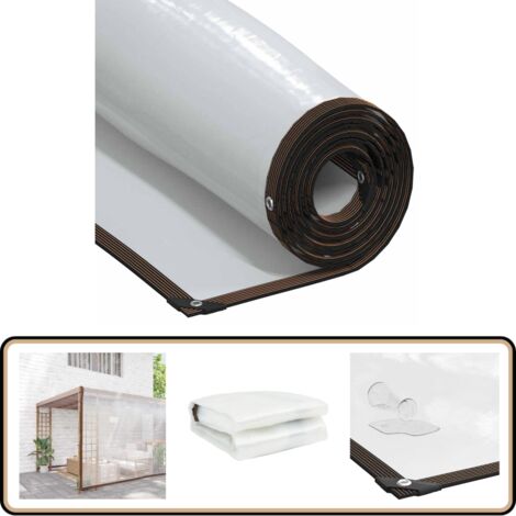 vidaXL Transparente Plane mit Ösen 8x10 m Polyethylen