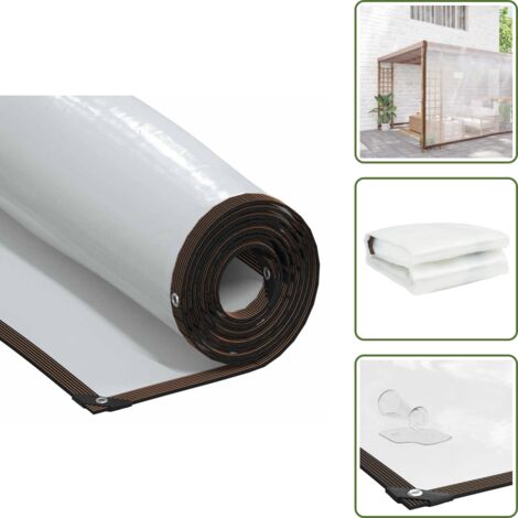 vidaXL Transparente Plane mit Ösen 8x10 m Polyethylen