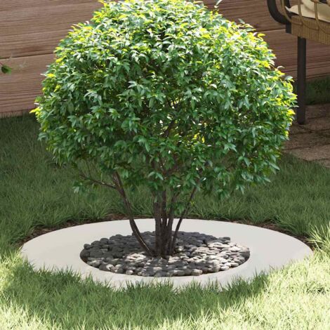 vidaXL Tree Ring White Ø40 / 70 cm Cold-rolled Steel