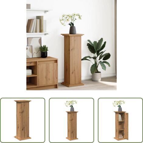 vidaXL Truciolato -  Espositore Portaoggetti Rovere Artigianale 31x30x90 Truciolato