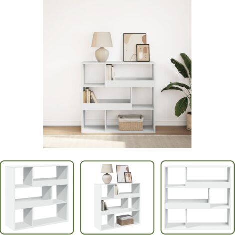 vidaXL Truciolato -  Libreria/Divisorio Bianco 100x33x94,5 cm