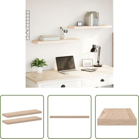 vidaXL Truciolato -  Mensole Pensili 2 pz 80x23,5x4 cm in Truciolato