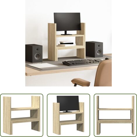 vidaXL Truciolato -  Organizer Scrivania Rovere Sonoma 40x17x41 cm in Truciolato