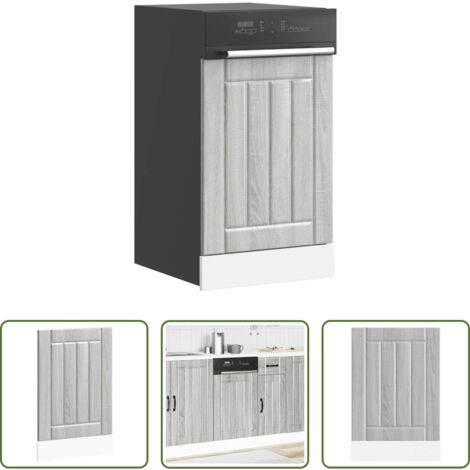 vidaXL Truciolato -  Pannello Lavastoviglie Lucca Grigio Sonoma in Legno Multistrato