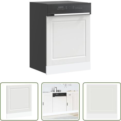 vidaXL Truciolato -  Pannello Lavastoviglie Porto Bianco 60x1,5x67 cm in Truciolato