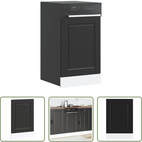 vidaXL Truciolato -  Pannello Lavastoviglie Porto Nero 45x1,5x67 cm in Truciolato