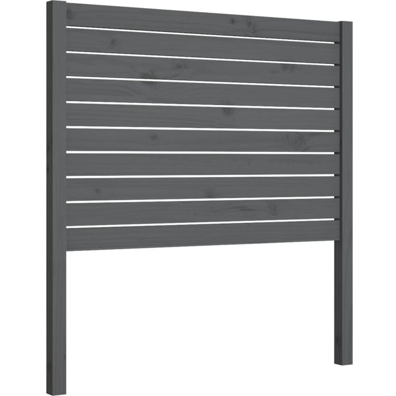 Tête de lit Gris 81x4x100 cm Bois massif de pin Vidaxl