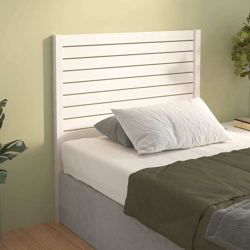 Tête de lit Blanc 81x4x100 cm Bois massif de pin Vidaxl