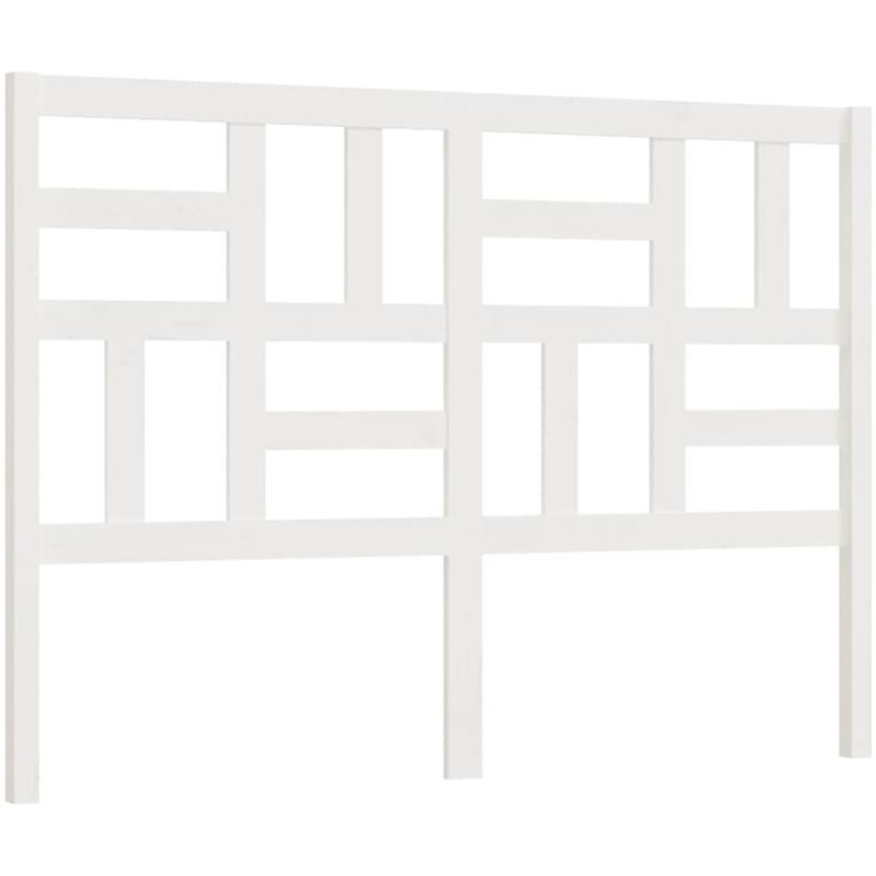 Tête de lit Blanc 166x4x104 cm Bois massif de pin