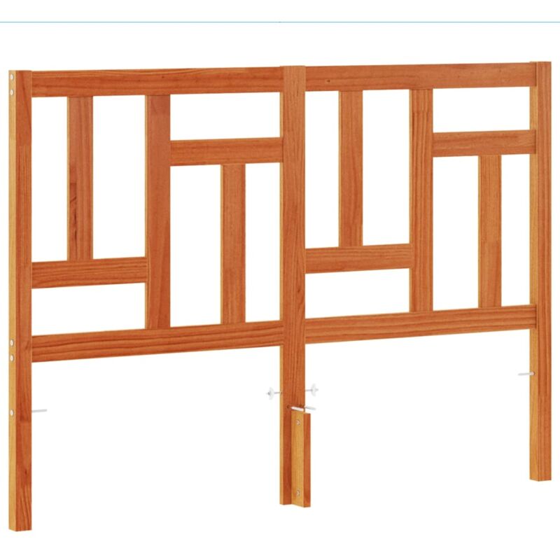 Tête de lit cire marron 160 cm bois massif de pin