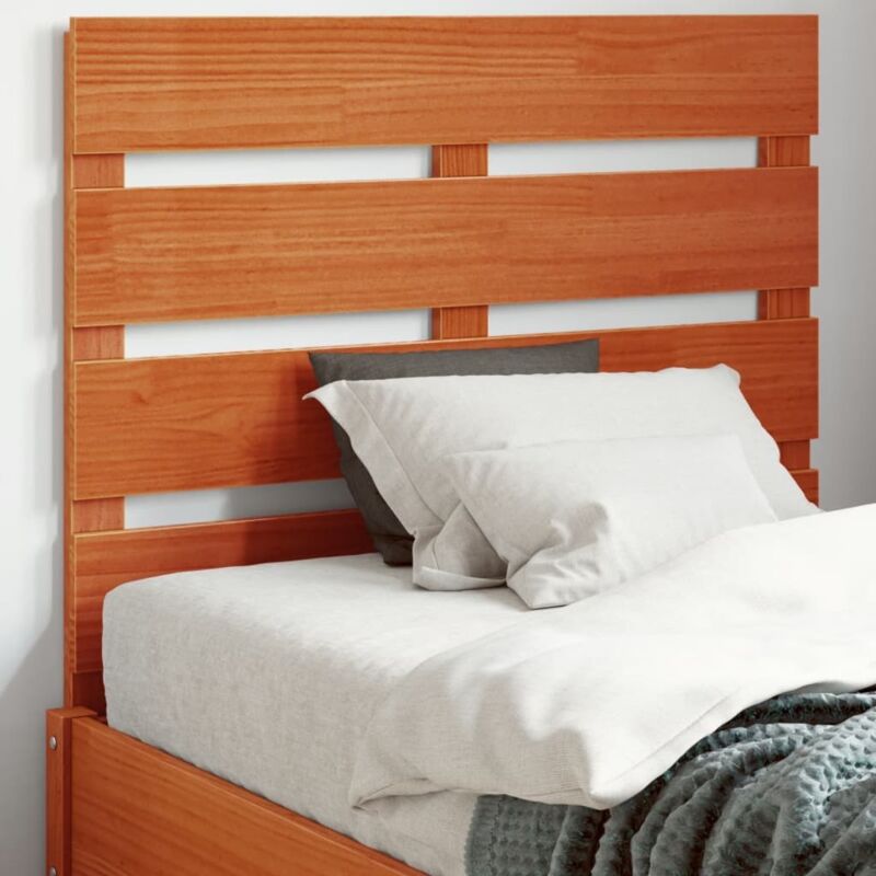 Tête de lit cire marron 90 cm bois massif de pin Vidaxl