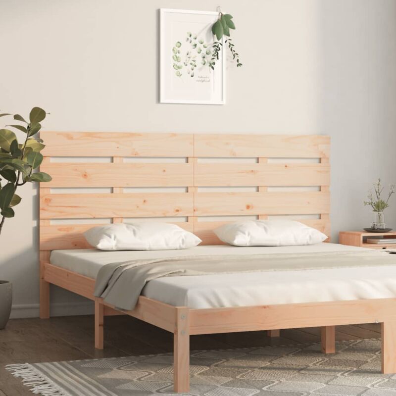 Vidaxl - Testiera Per Letto 180x3x80 Cm In Legno Massello Di Pino