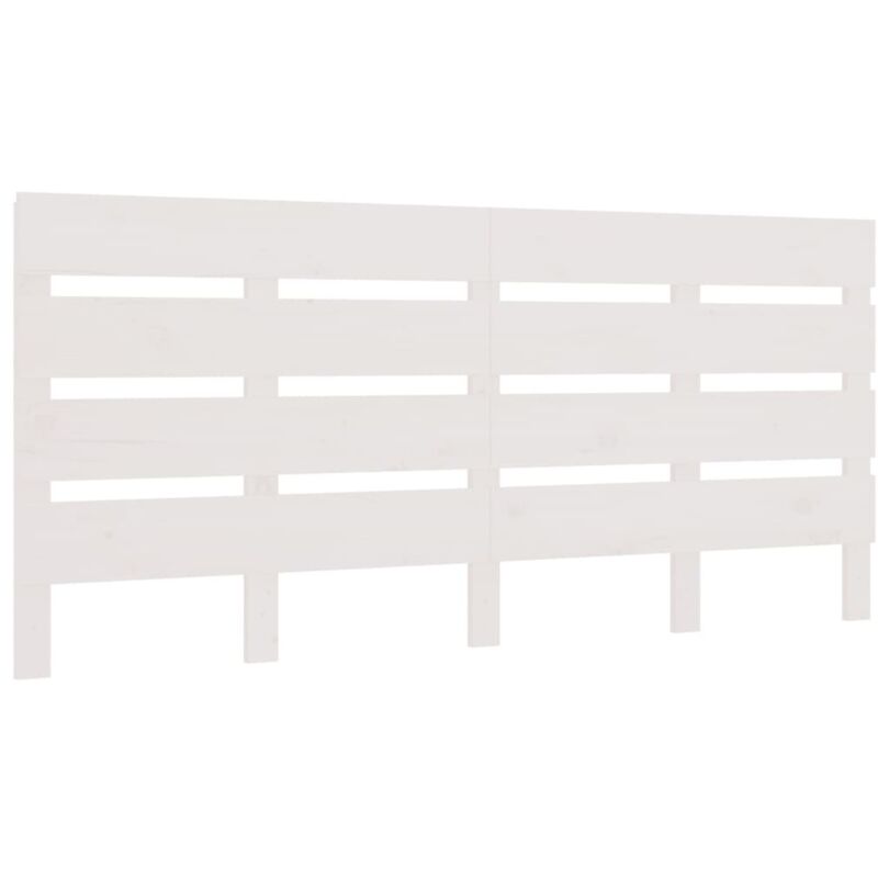 Vidaxl – Tête de lit blanche 140x80 cm en bois massif de pin – Design à lattes moderne – Excellent soutien dorsal pour lecture