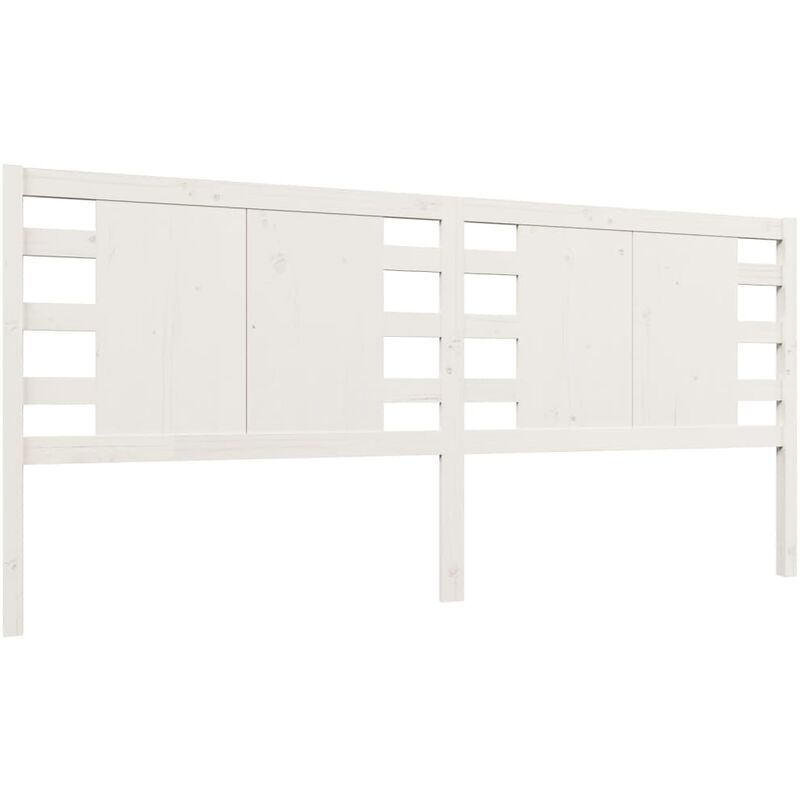Tête de lit Blanc 166x4x100 cm Bois massif de pin Vidaxl