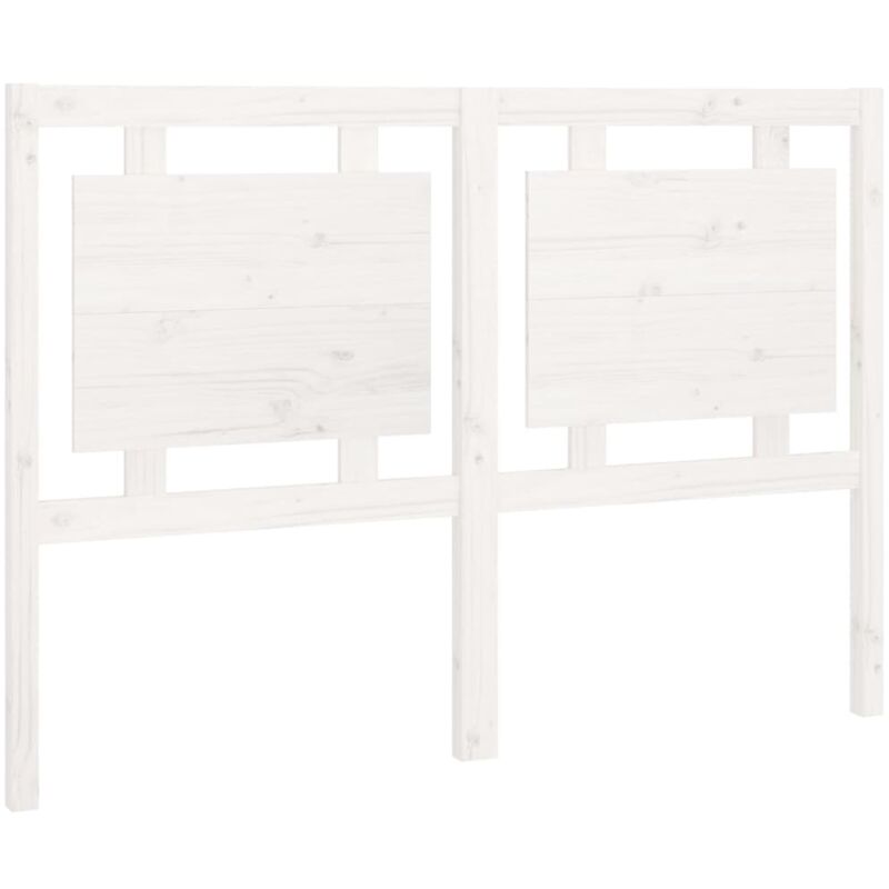 Tête de lit Blanc 140,5x4x100 cm Bois massif de pin