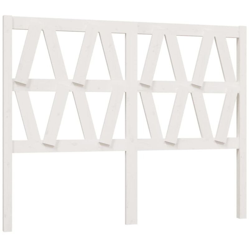 Tête de lit Blanc 141x4x100 cm Bois massif de pin Vidaxl