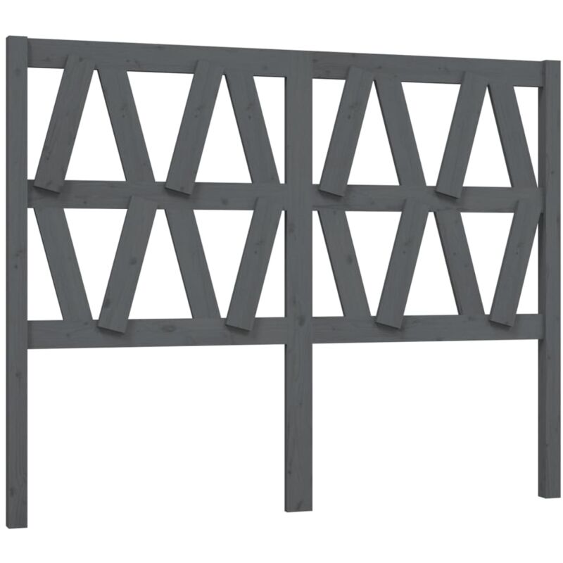 Tête de lit Gris 156x4x100 cm Bois massif de pin Vidaxl
