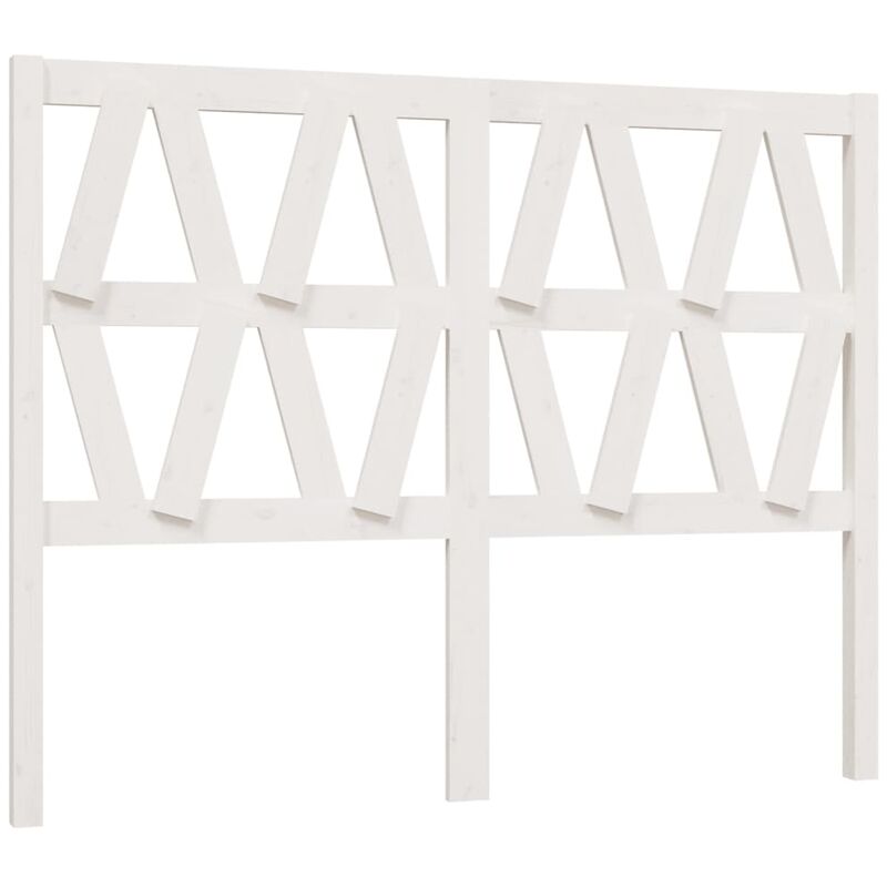 Tête de lit Blanc 146x4x100 cm Bois massif de pin vidaXL
