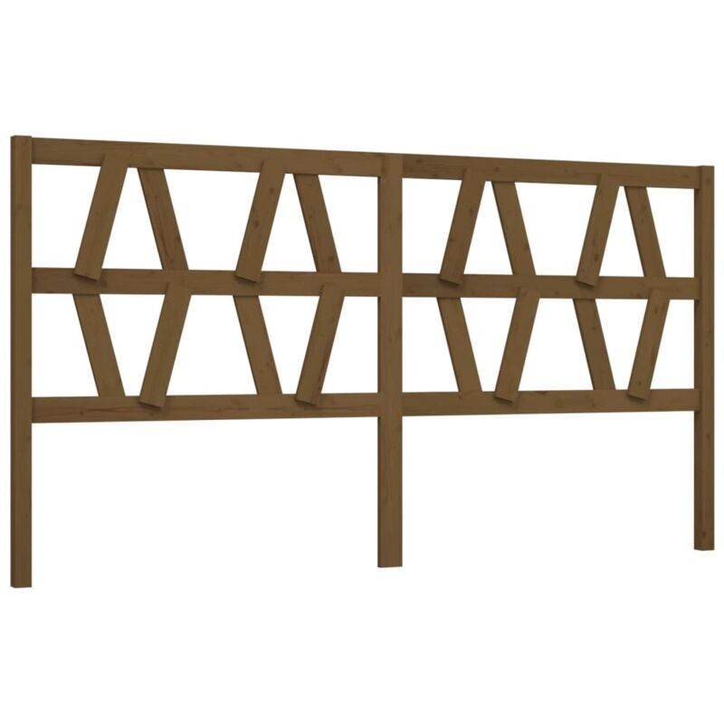 Tête de lit Marron miel 206x4x100 cm Bois massif de pin - Vidaxl