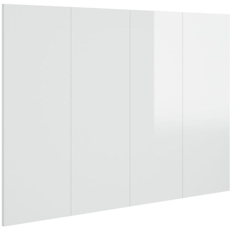Vidaxl - Tête de lit Blanc brillant 120x1,5x80 cm Bois d'ingénierie