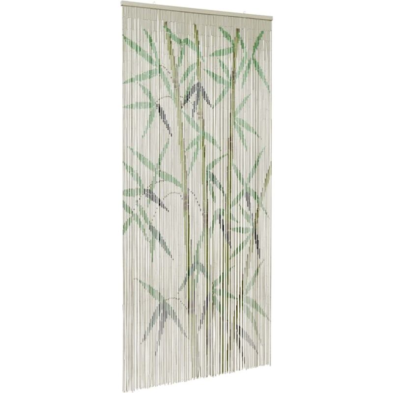 Insekten-türvorhang Bambus Druck 100x220 Cm Bambus Vidaxl