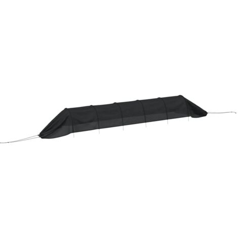 vidaXL Tunnel a Rete Nero 300x50x48,5 cm in Acciaio e Polietilene
