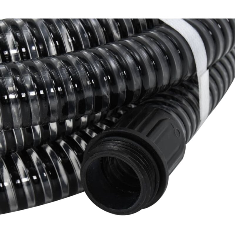 Vidaxl - Tuyau d'aspiration avec raccords en laiton noir 1,1' 20 m pvc