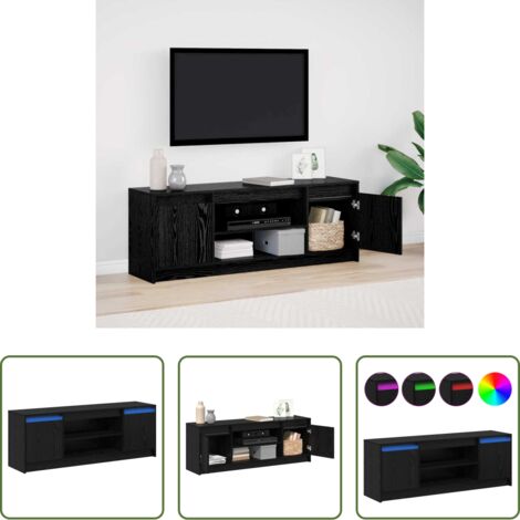 vidaXL TV a parete -  Unità TV Nero 139,5 x 34 x 50 cm Legno multistrato