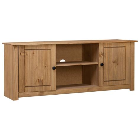 vidaXL TV Cabinet 120x40x50 cm Solid Pine Wood Panama Range