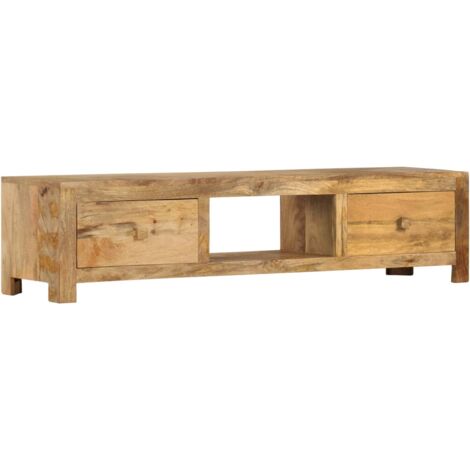 vidaXL TV Cabinet 140x30x32 cm Solid Mango Wood - Brown