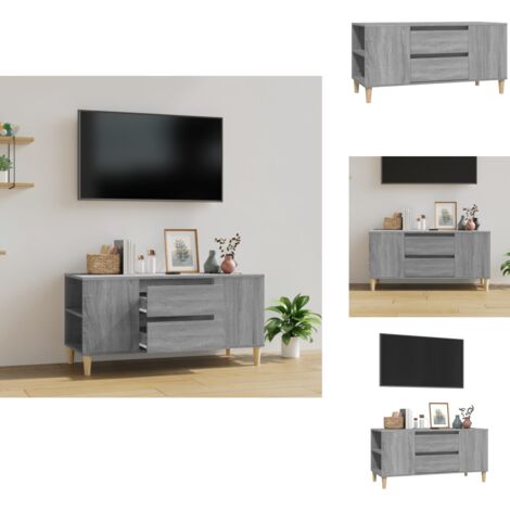 vidaXL TV Cabinet Grey Sonoma 102x44,5x50 cm Engineered Wood