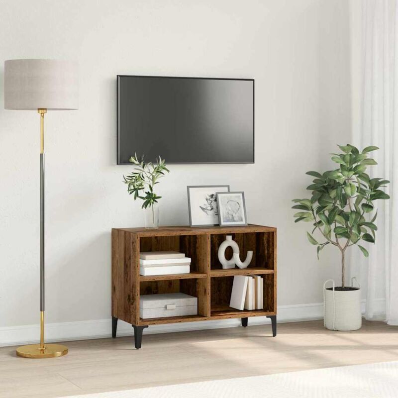 Vidaxl - Rustic Entertainment Unit Old Wood Particle Board Medium Storage