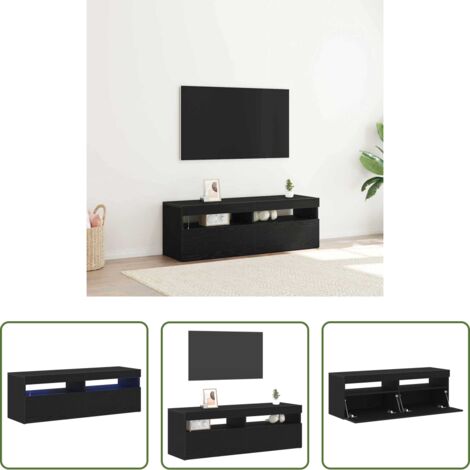 vidaXL TV in legno -  Mobile TV Rovere Nero 120 x 35 x 40 cm Legno multistrato