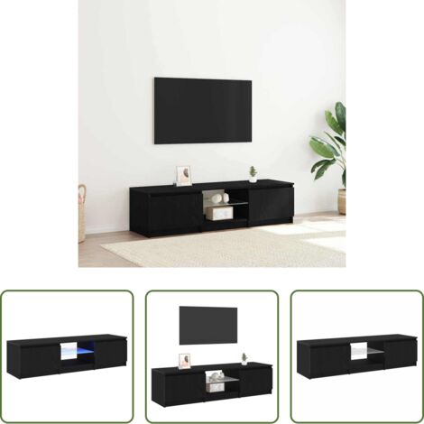 vidaXL TV moderno -  Mobile TV Rovere Nero 140 x 38,5 x 36 cm Legno multistrato