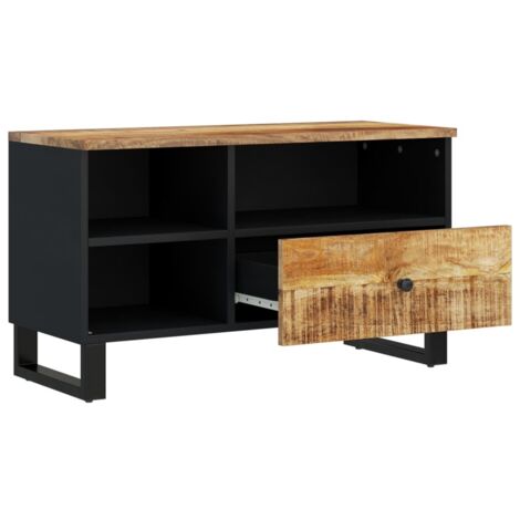 vidaXL TV-Möbel 80x33x46 cm aus Mango- und MDF-Holz