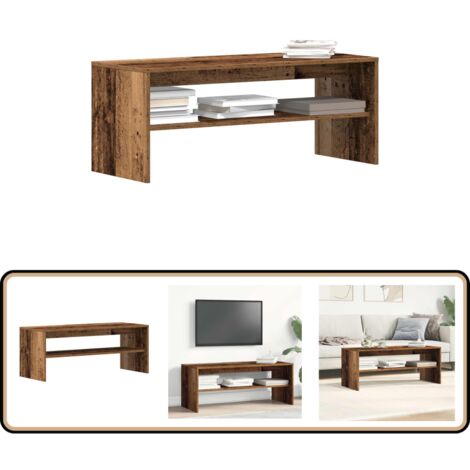 vidaXL TV-Regal Altholz-Optik 100x40x40 cm Holzwerkstoff