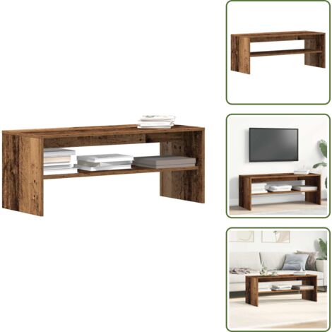vidaXL TV-Regal Altholz-Optik 100x40x40 cm Holzwerkstoff