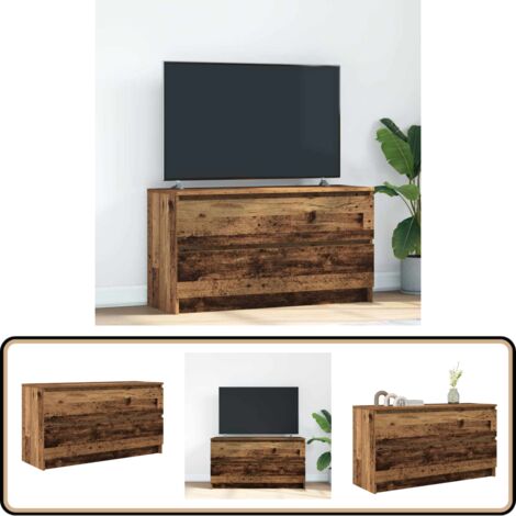vidaXL TV-Schrank Altholz-Optik 100x35x54 cm Holzwerkstoff